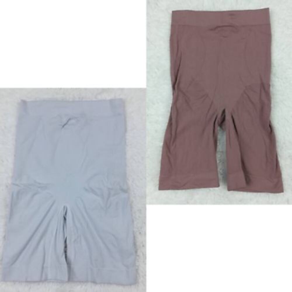 Rhonda Shear Womens Shaping Shorts 2‎ Pack Multicolor Stretch High Rise M New